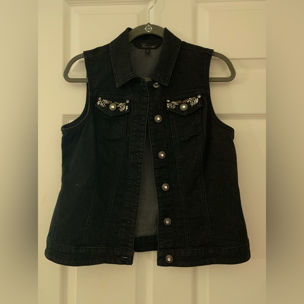 Baccini Denim Vest - Medium Petite, with some sparkle